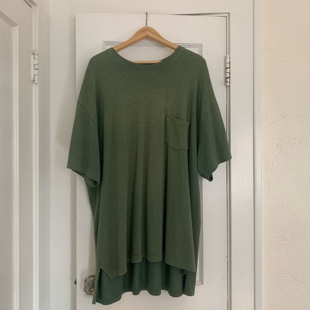 Jungmaven • BIG TEE w/ Front Pocket in Spruce- size 2